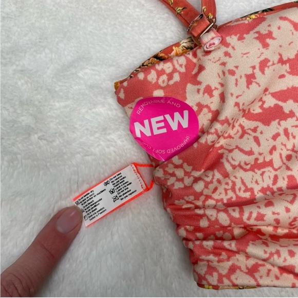 Maaji Ditsy Garden Flicker Splendour Bikini Top Reversible Strapless Bandeau M - Picture 11 of 13